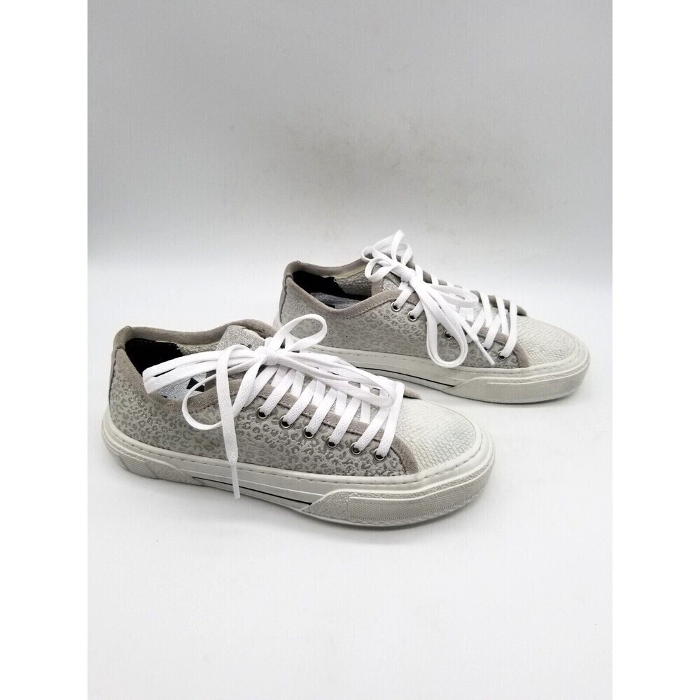 P448 Womens Gray Animal Print Lace Up Low Top Sneaker Shoes US 6.5 EUR 37‎